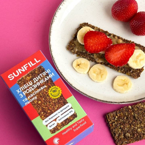 Хлібці з родзинками та насінням льону