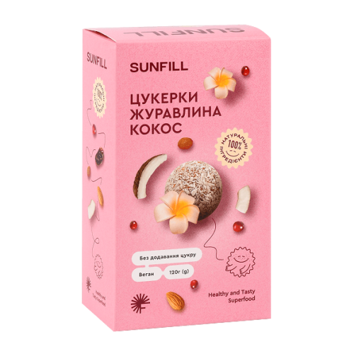Цукерки «Журавлина-кокос»