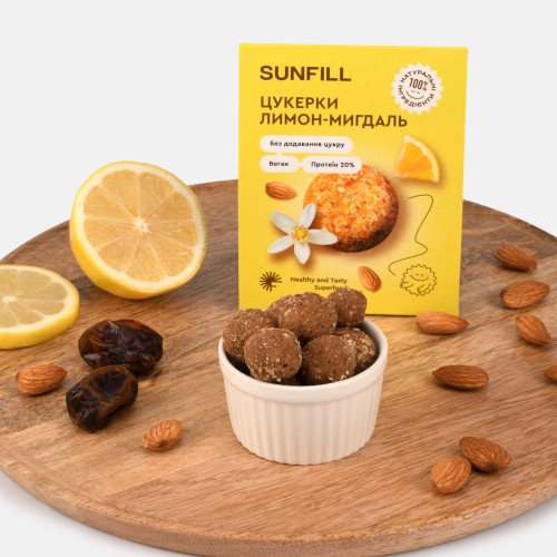 Цукерки з протеїном «Лимон-Мигдаль» 73 г