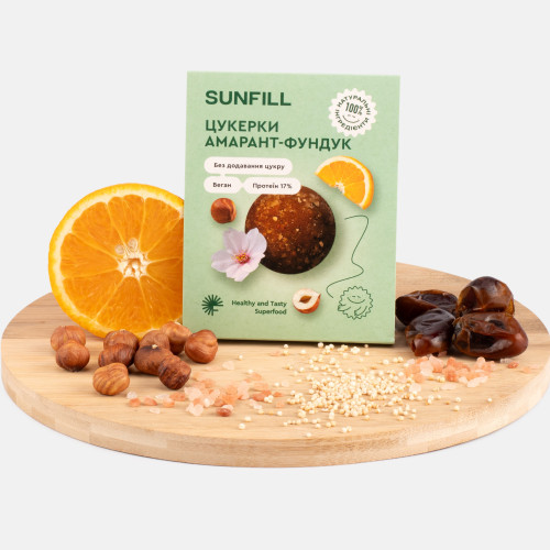 Цукерки з протеїном «Амарант-Фундук» 73 г