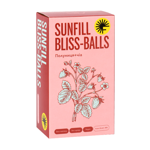 Цукерки Bliss-Balls «Полуниця+чіа»