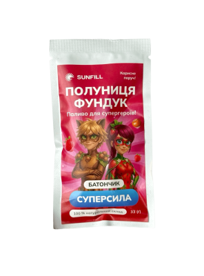 Батончик "Полуниця-фундук" 33 г